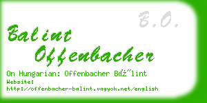 balint offenbacher business card